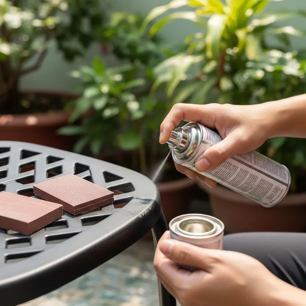Dặm sơn xịt chuyên dụng khắc phục vết trầy trên ghế nhôm đúc