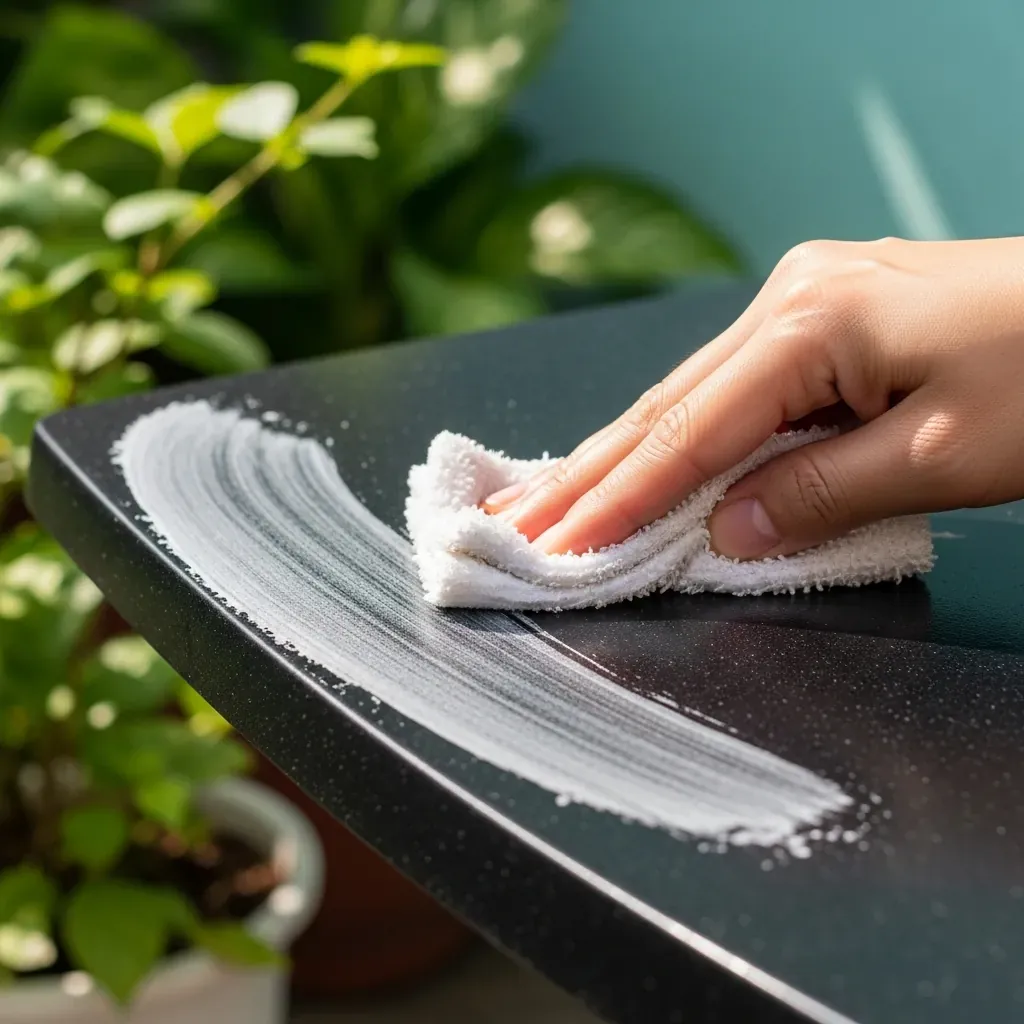 Lau lớp phấn trắng oxy hóa trên bề mặt nhôm đúc bằng giấm pha nước