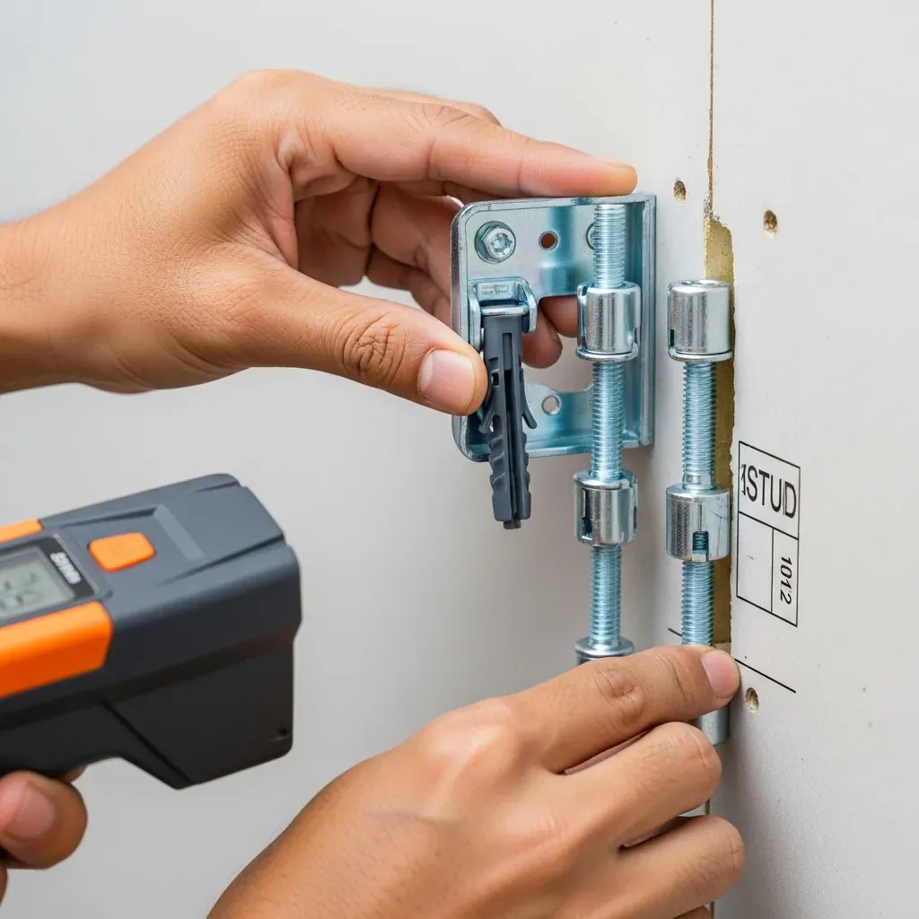 Bắt vít nở chuyên dụng vào khung xương tường thạch cao để treo bàn thờ an toàn