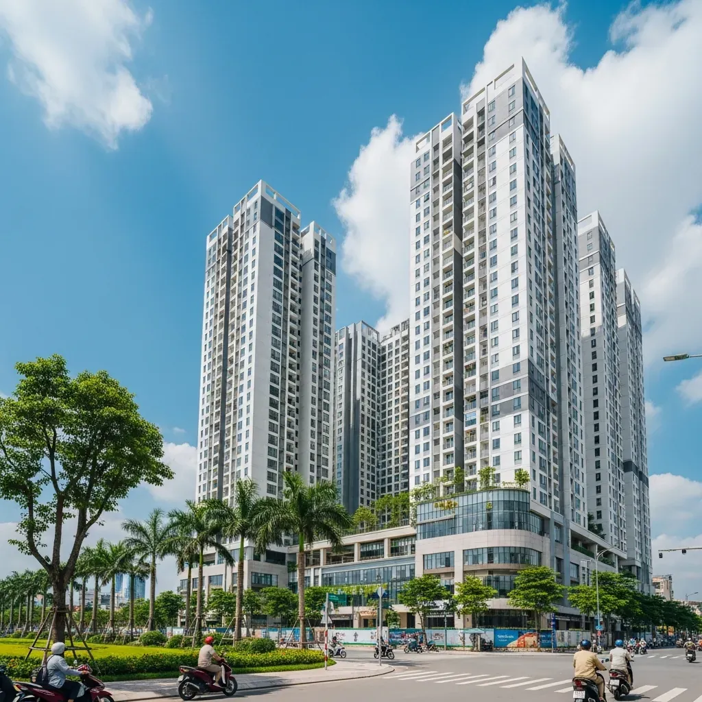 Các tòa chung cư mới xây hiện đại tại đô thị Việt Nam