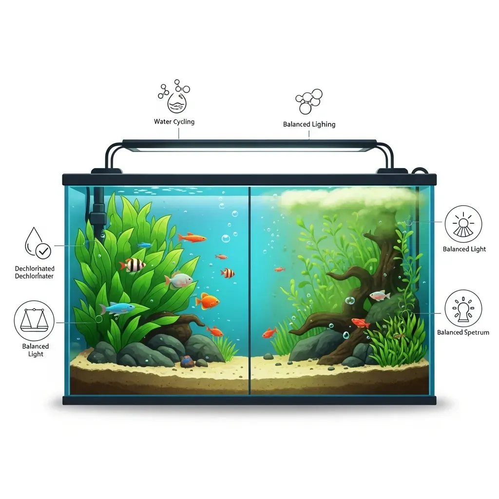 Minh họa các sai lầm phổ biến khiến cá chết và nước đục