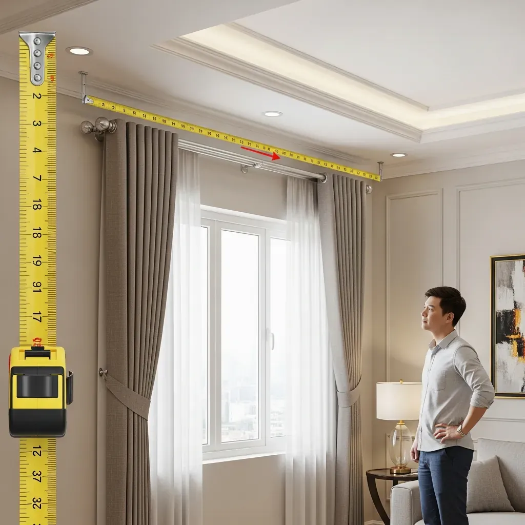 Lắp thanh treo rèm quá thấp khiến căn phòng trông thấp hơn