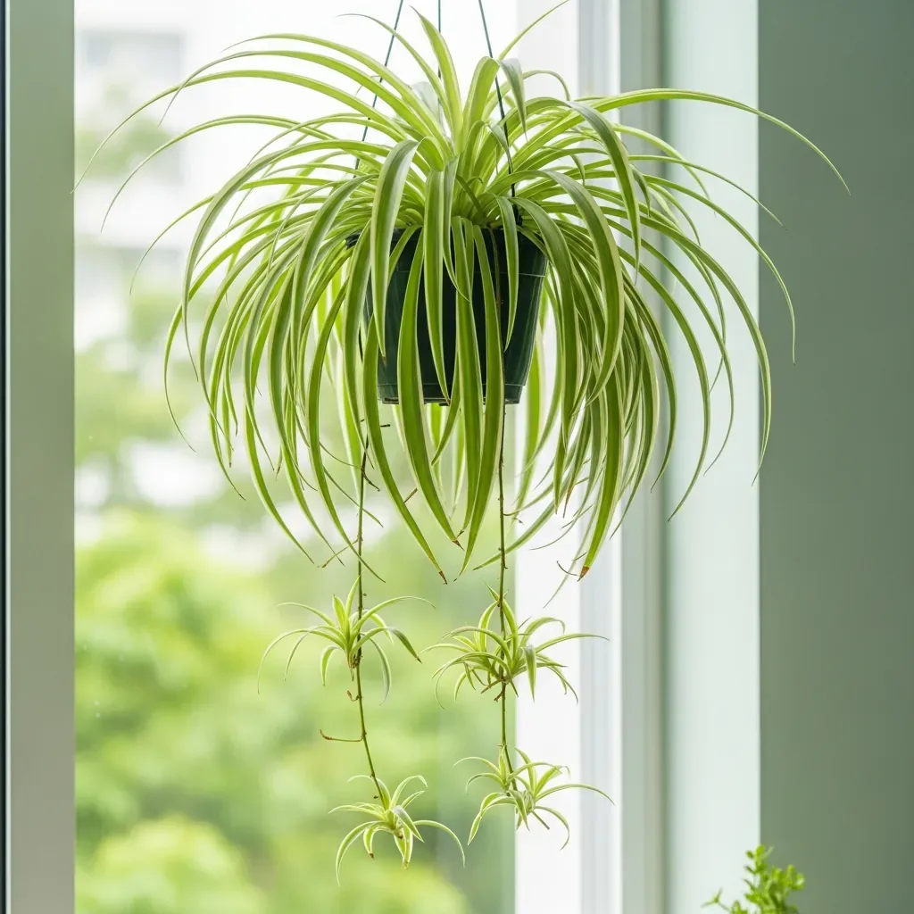 Cây Lan Chi lá rủ mềm mại với chồi con