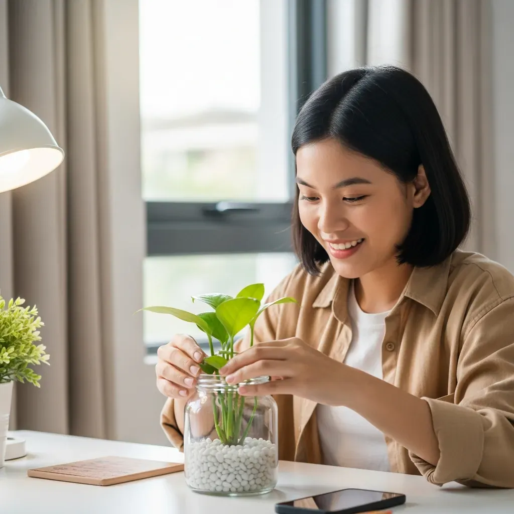 Người trẻ Việt Nam tự tay làm bình cây thủy sinh đầu tiên