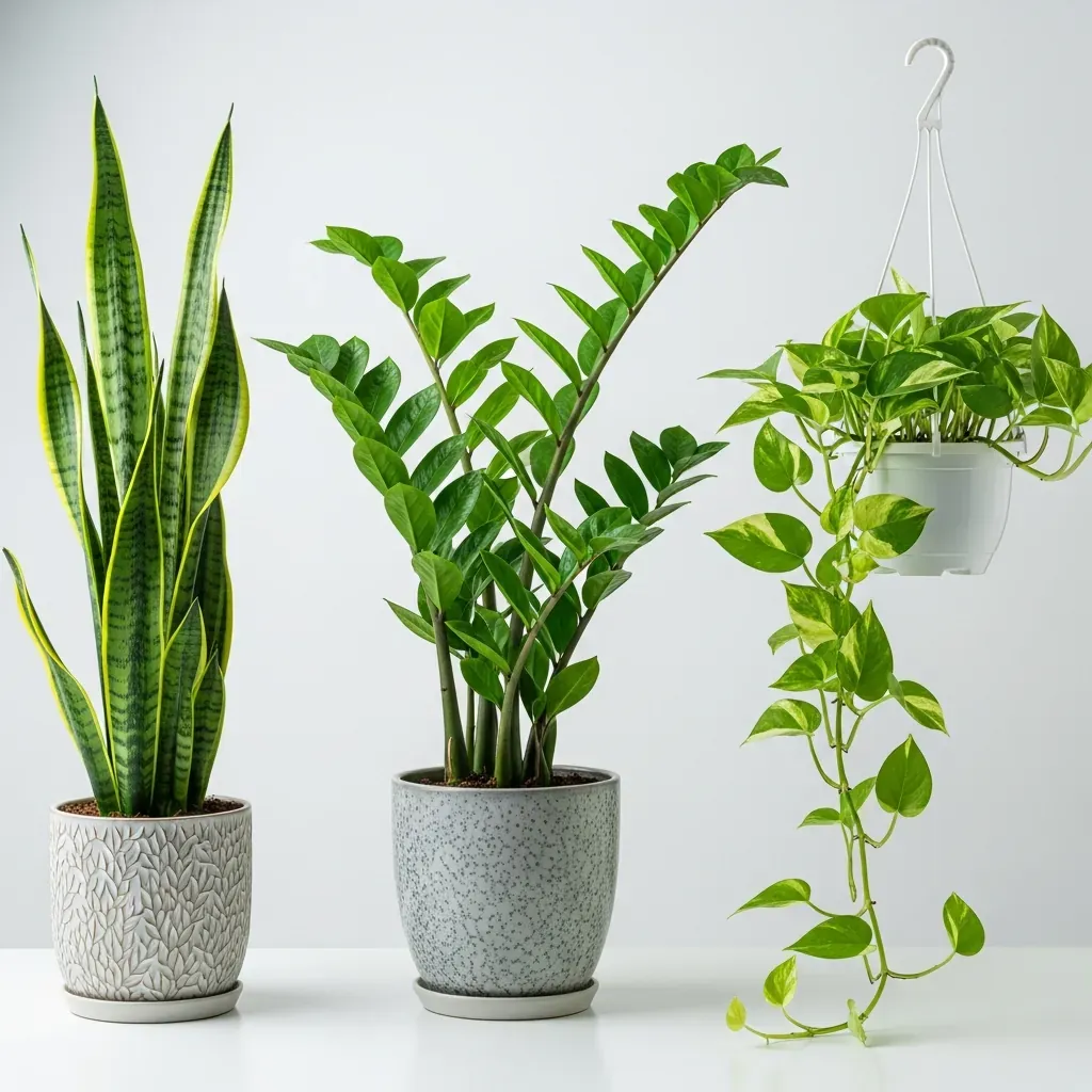 Ba loại cây Lưỡi Hổ, Kim Tiền và Trầu Bà bền nhất cho văn phòng