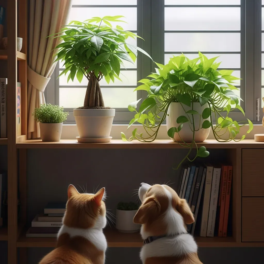 Đặt cây Kim Tiền và Trầu Bà xa tầm với của chó mèo vì chứa độc tố