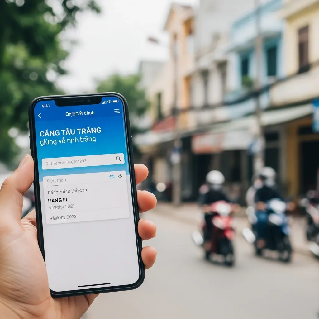 Tra cứu chứng chỉ năng lực trên điện thoại.