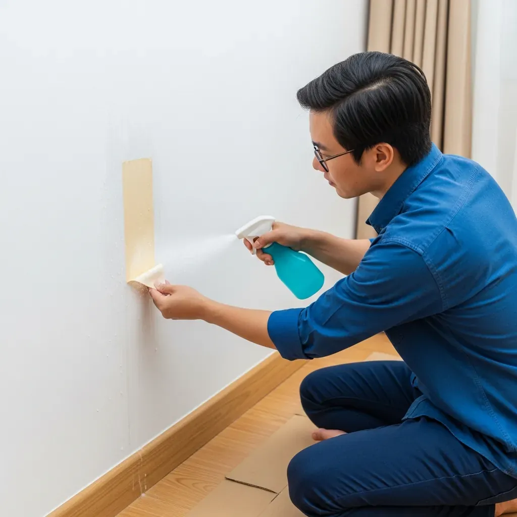 Gỡ decal dán tường an toàn không làm bong sơn cho nhà thuê