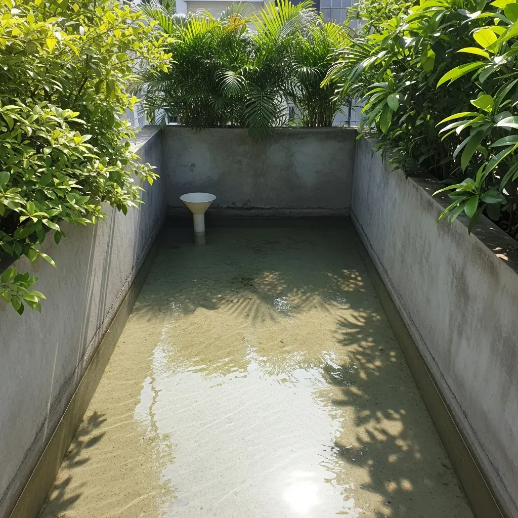 Ngâm thử nước kiểm tra chống thấm trên sân thượng