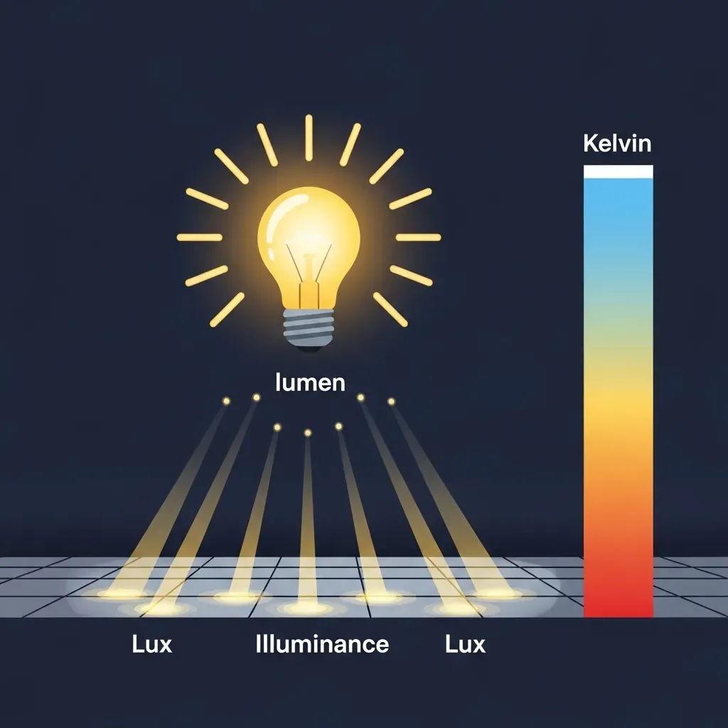 Phân biệt lumen, lux và Kelvin