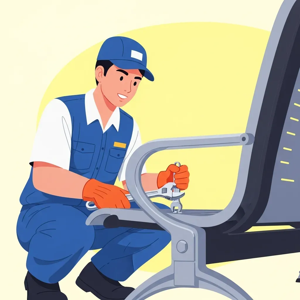 Hướng dẫn siết chặt ốc vít khi ghế băng chờ bị lỏng và phát ra tiếng kêu