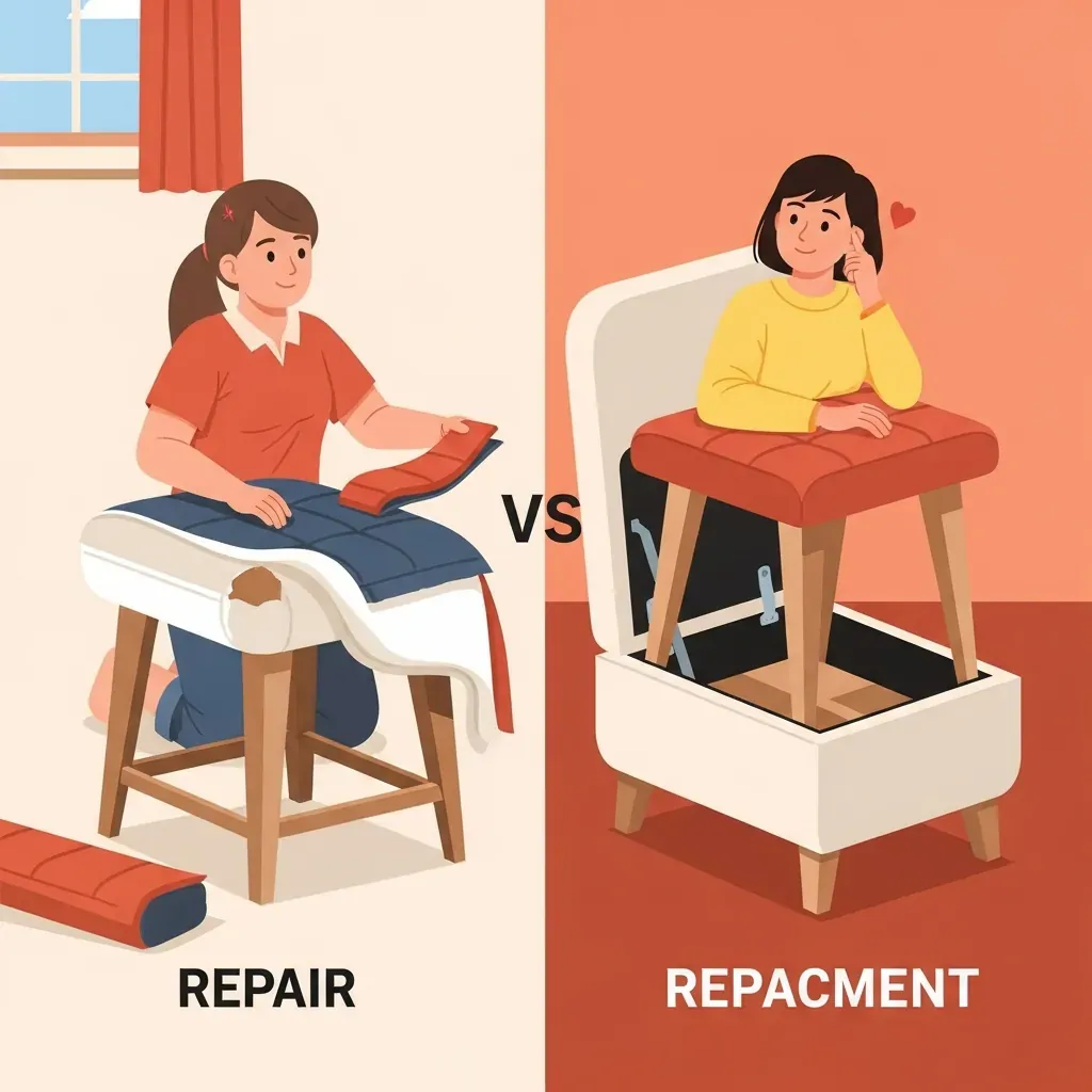 Khi nào nên bọc lại, thay mút hay mua ghế đôn sofa mới