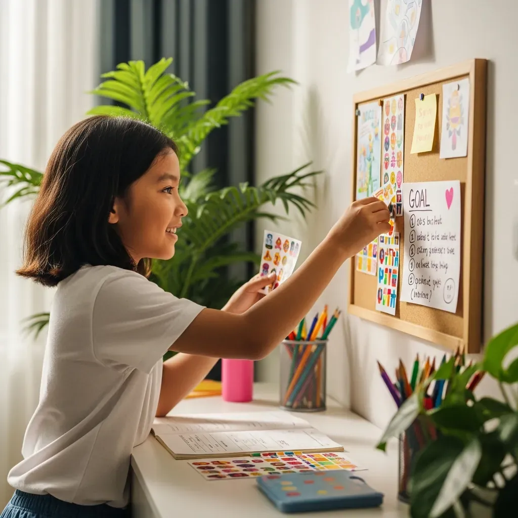 Trẻ tự tay trang trí và cá nhân hóa góc học tập của mình