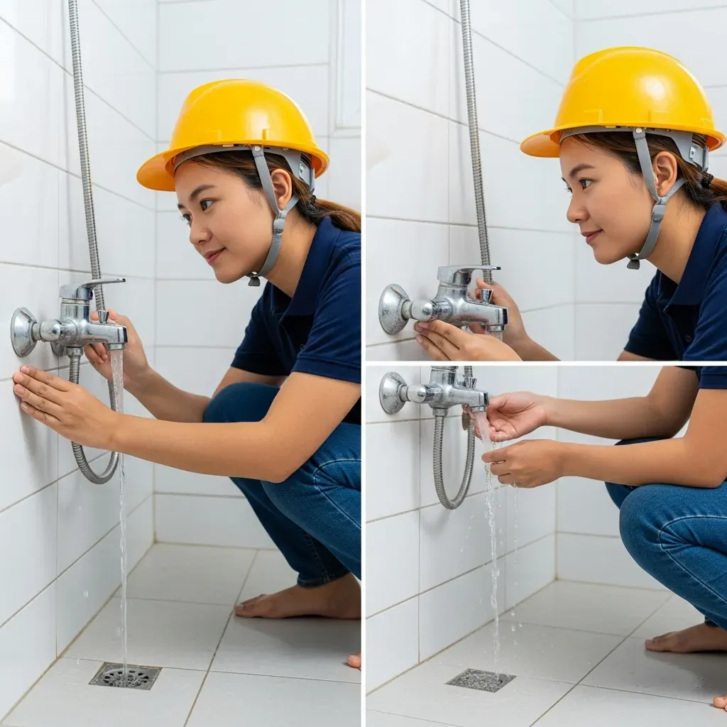 Người Việt nghiệm thu chất lượng phòng tắm sau thi công