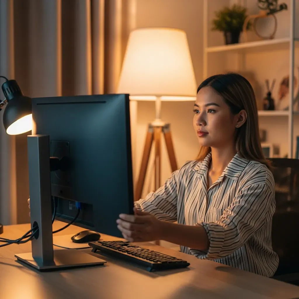 Bắt tay vào setup bàn làm việc ngay tối nay bằng việc chỉnh màn hình