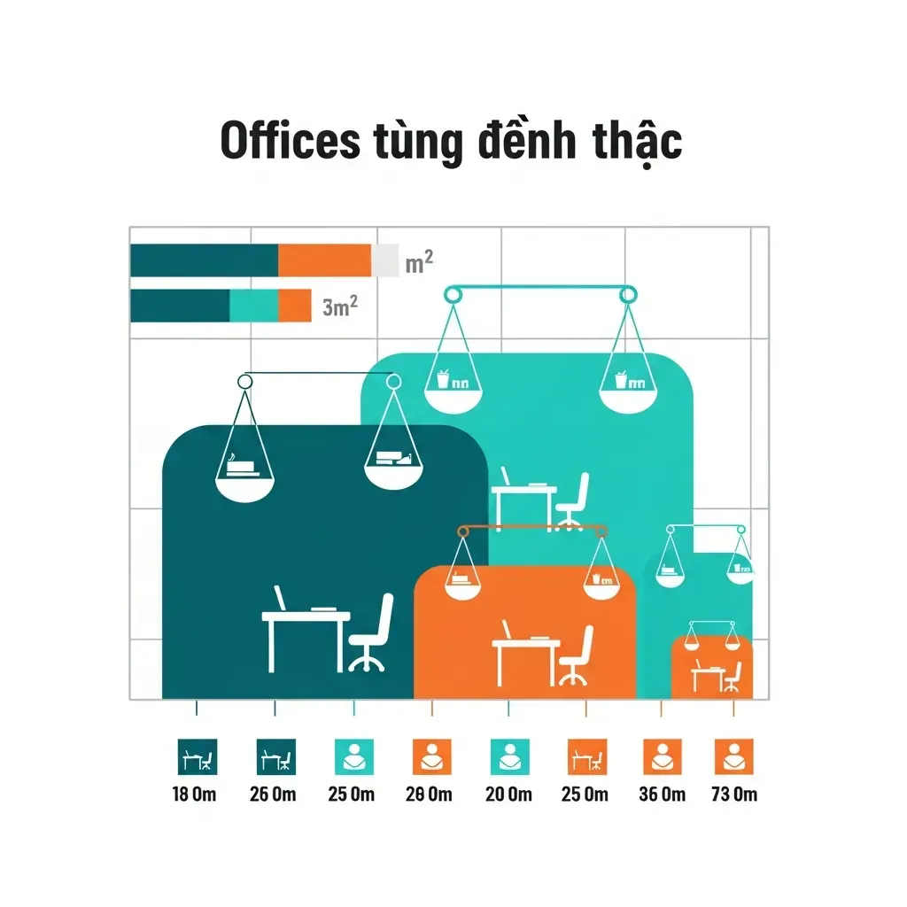 Biểu đồ so sánh diện tích phòng giám đốc theo chức danh