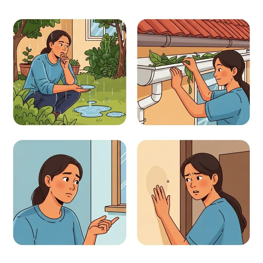 Tự kiểm tra thoát nước và độ ẩm sân vườn trước khi gọi thợ