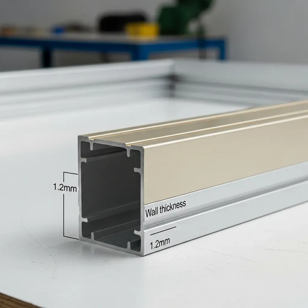 Khung nhôm định hình dạng hộp dày 1.2mm cho tủ bếp