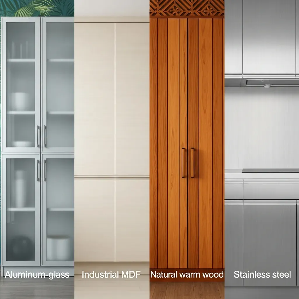 So sánh trực quan bốn loại vật liệu tủ bếp