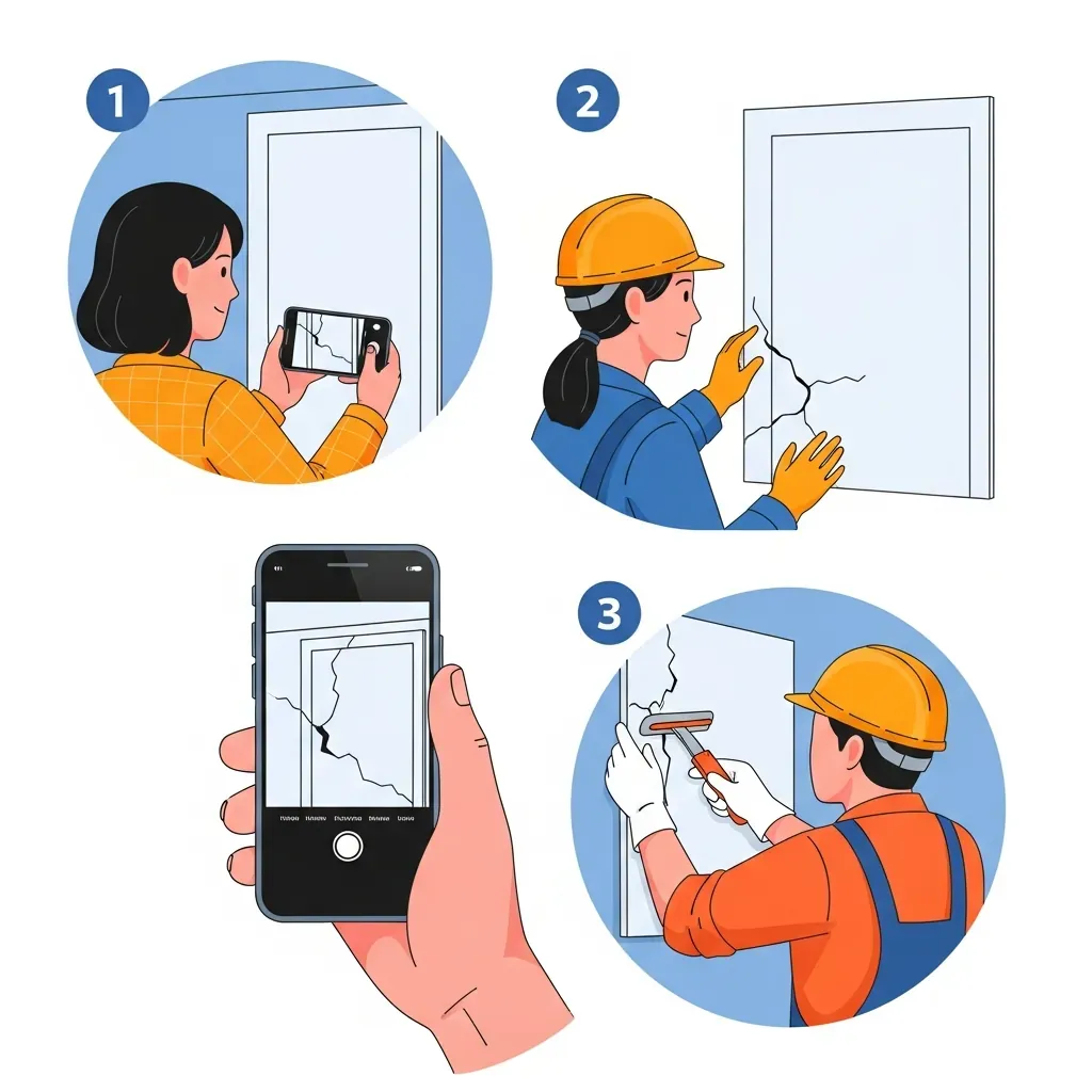 Minh họa quy trình xử lý khi vách ngăn CNC bị lỗi sau thi công
