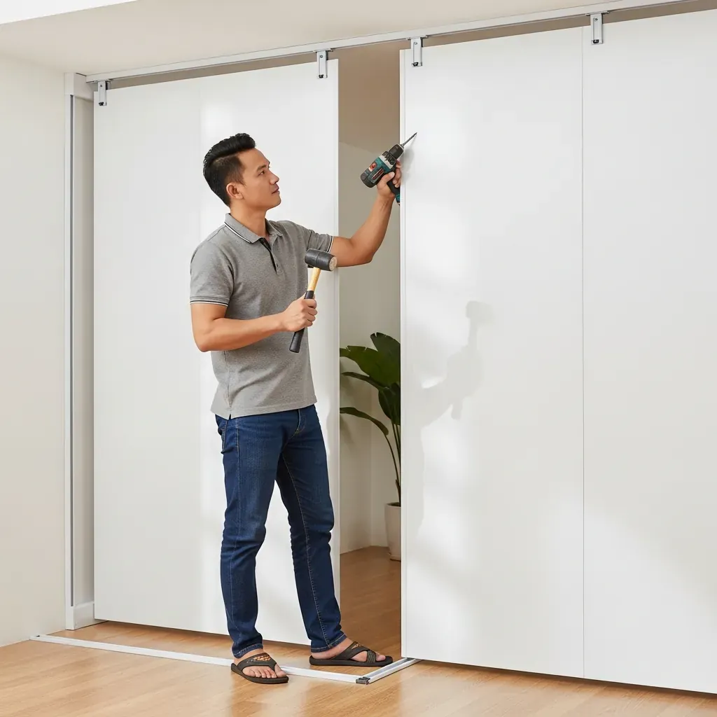 Người Việt tự lắp ghép vách ngăn nhựa PVC tại nhà