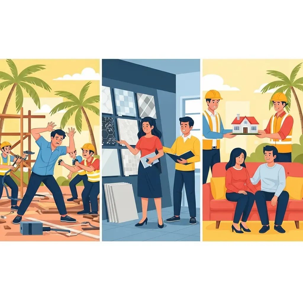 So sánh ba phương thức xây nhà: trọn gói, bán trọn gói và tự quản.