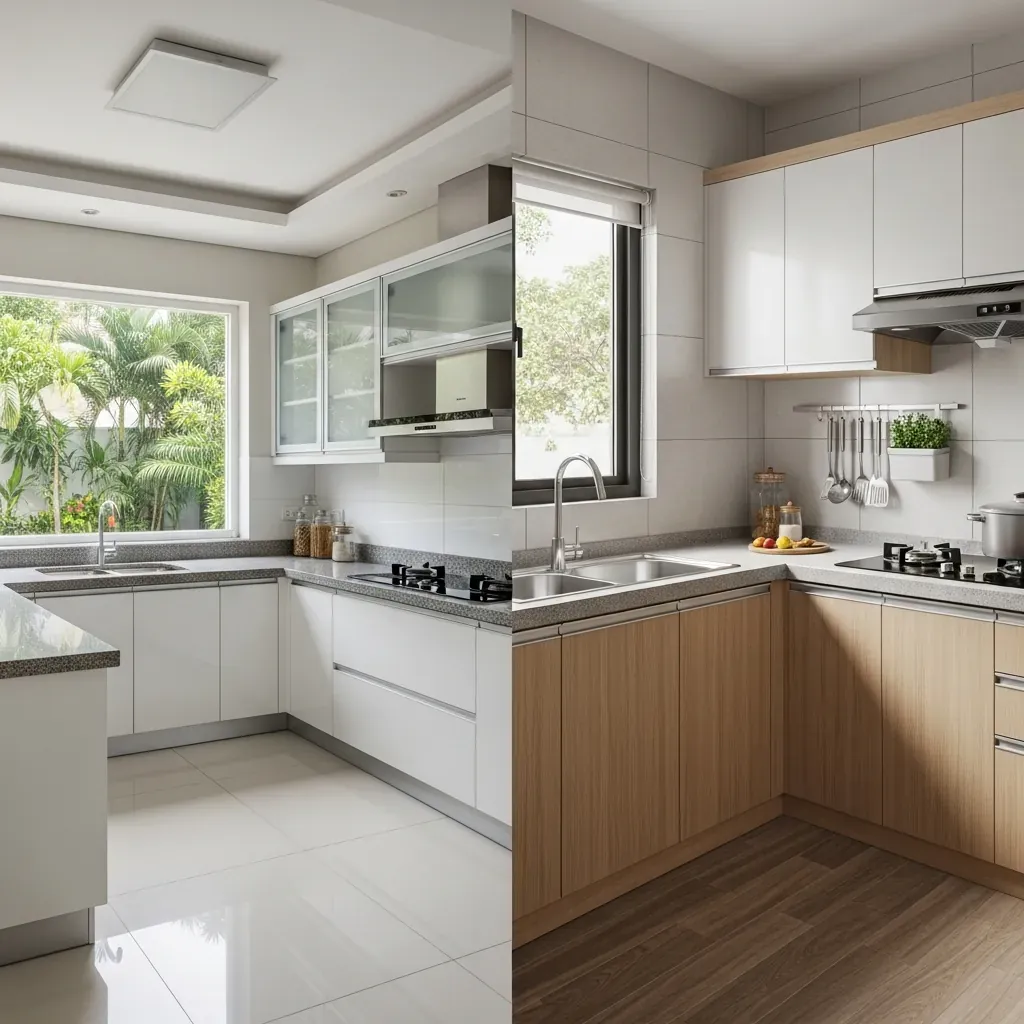 Hai công trình bếp thực tế: bếp chị Bình (Hà Nội) và bếp anh Quân (Đồng Nai).