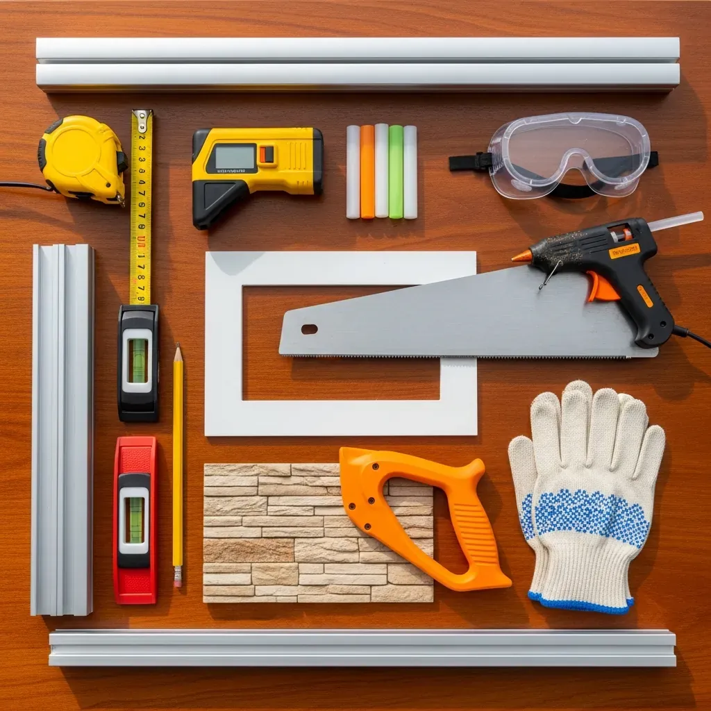 Bộ dụng cụ và vật tư cần thiết để tự thi công vách tivi
